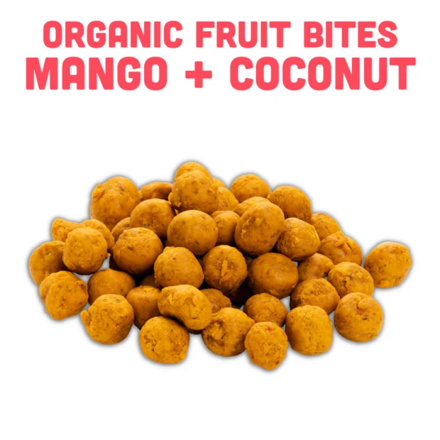 Organic Fruit Bites Mango Plus Coconut Mavuno Harvest Chewy Fruit Snack