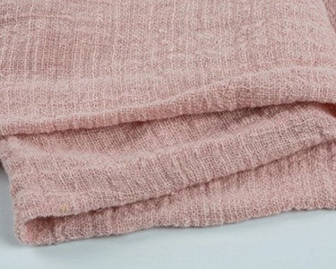 Pale Pink Color Cotton Rustic Style Gauze Cloth Napkin