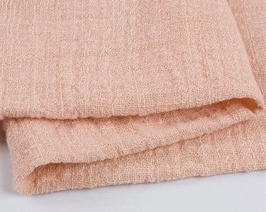 Peach Color Cotton Rustic Style Gauze Cloth Napkin