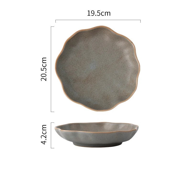 Ceramic Plate B Size Measurements Conifer Color Prairie Farmhouse Tableware