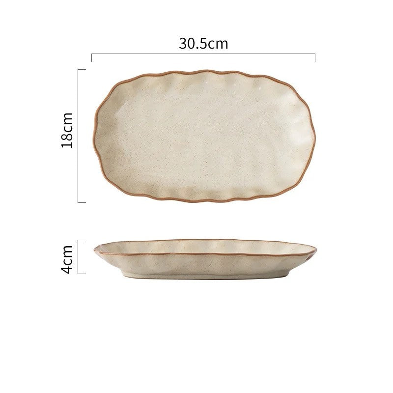 Ceramic Plate C Size Measurements Creamery Color Prairie Farmhouse Tableware