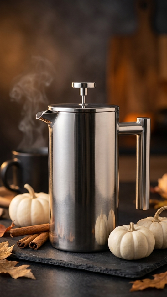 Pumpkin Season Moody Decor Fall Vibes Stainless Steel Coffee French Press