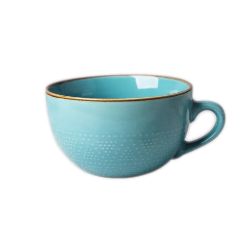 Morning Perk Ceramic Cereal Mug Robins Egg Color Option Oversized Cup