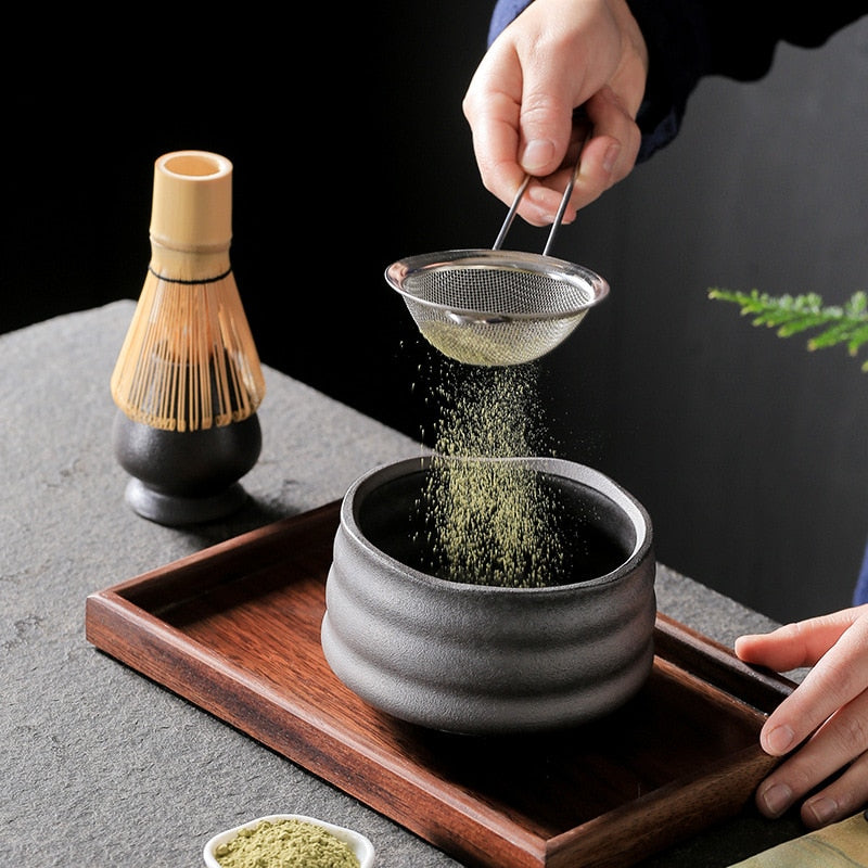 Making Organic Matcha Tea Using Luxury Tea Tools