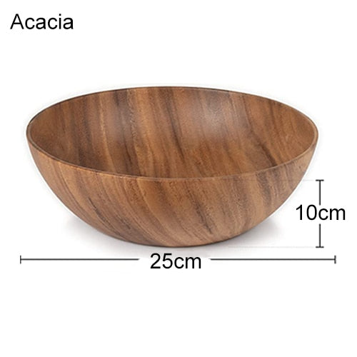 Acacia Wood Bowl Medium Size Measurements