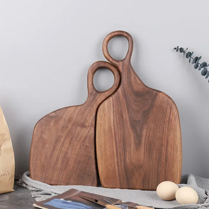Walnut Wood Cutting Boards With Curved Style Harmony Farmhouse Kitchen Decor
