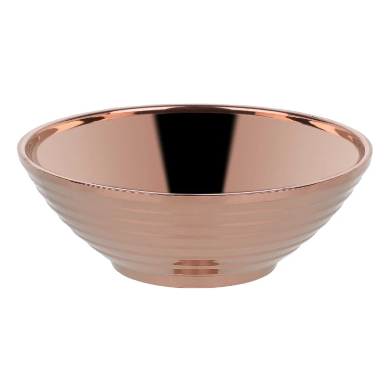 Glam Stainless Steel Insulated Colorful Rose Gold Noodle Bowl