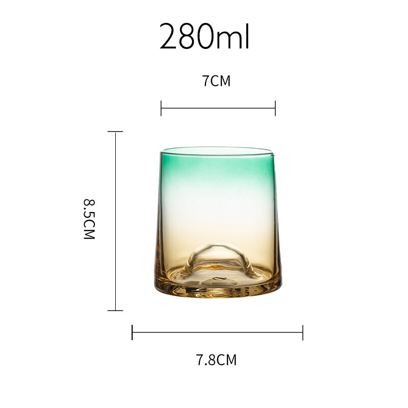 Emerald Shore Style Drinking Glass In Gradient Colors