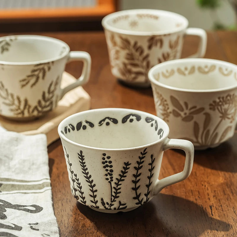 Beautiful Plants And Flowers On Ceramic Tea Cup Mugs The Organic Botanics Collection