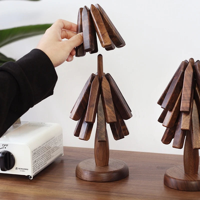 Wood Collapsible Hot Pad Trivet Tree – Terra Powders