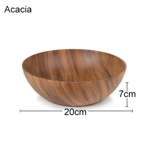 Acacia Wood Bowl Small Size Measurements