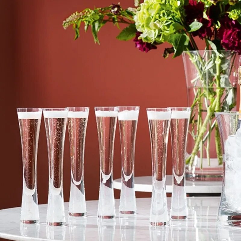 Wedding Party Celebration Glasses Aspire Champagne Flutes In Sleek Modern Style For Luxury Celebrations