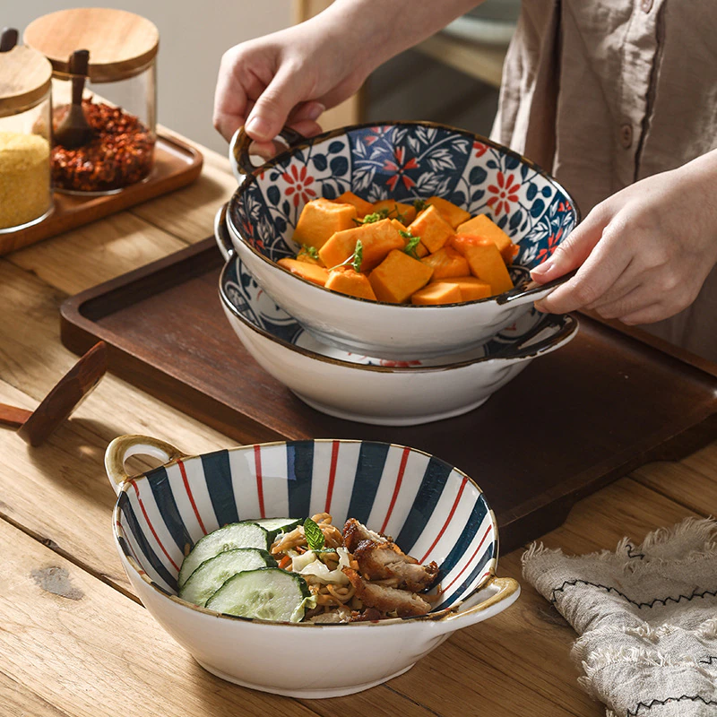Serving Delicious Food In Oriental Farmhouse Style Perfectly Imperfect Bowls