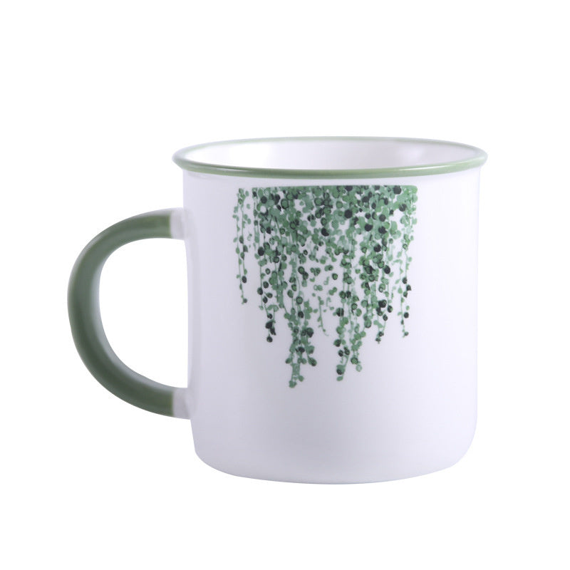Painted Plants Style Draping Ivy Ceramic Mug