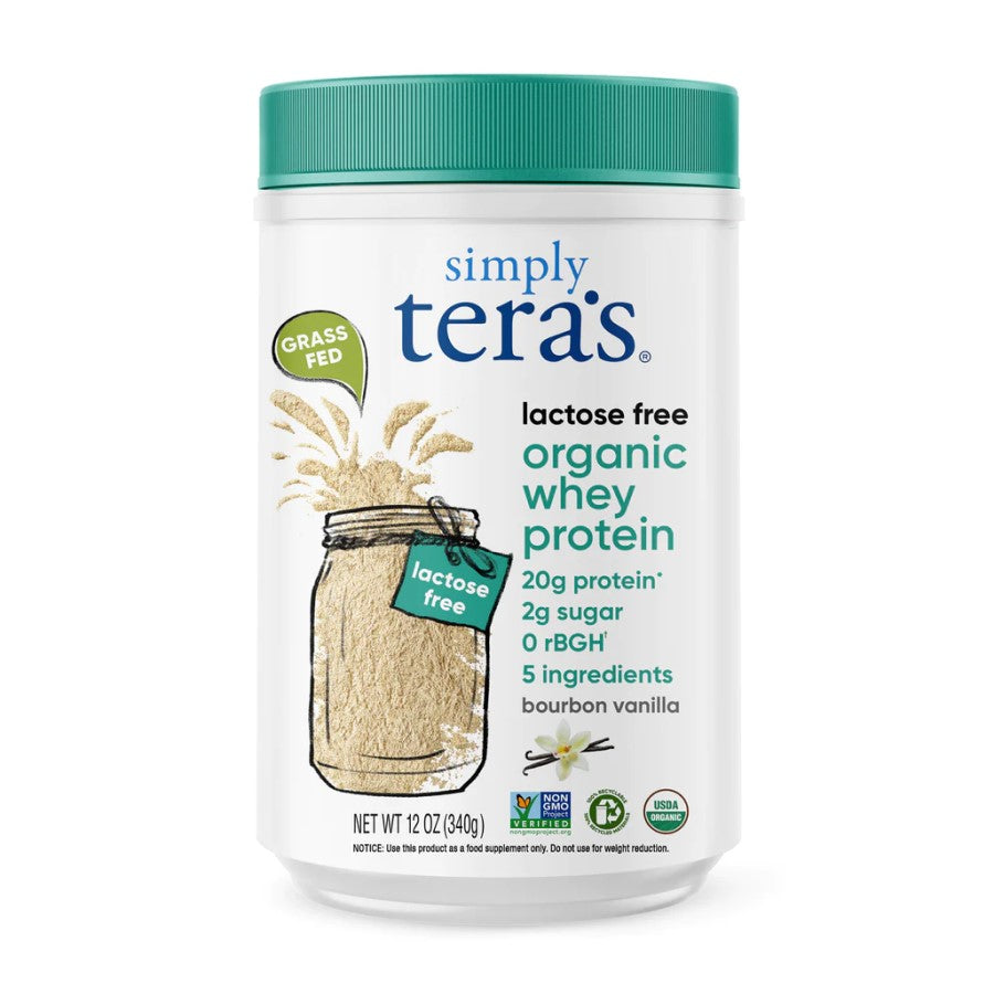 Simply Tera's Lactose Free Organic Whey Protein Bourbon Vanilla 12oz