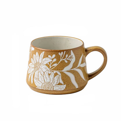 Enchanting Botanicals Ceramic Mug, Lid & Spoon Set