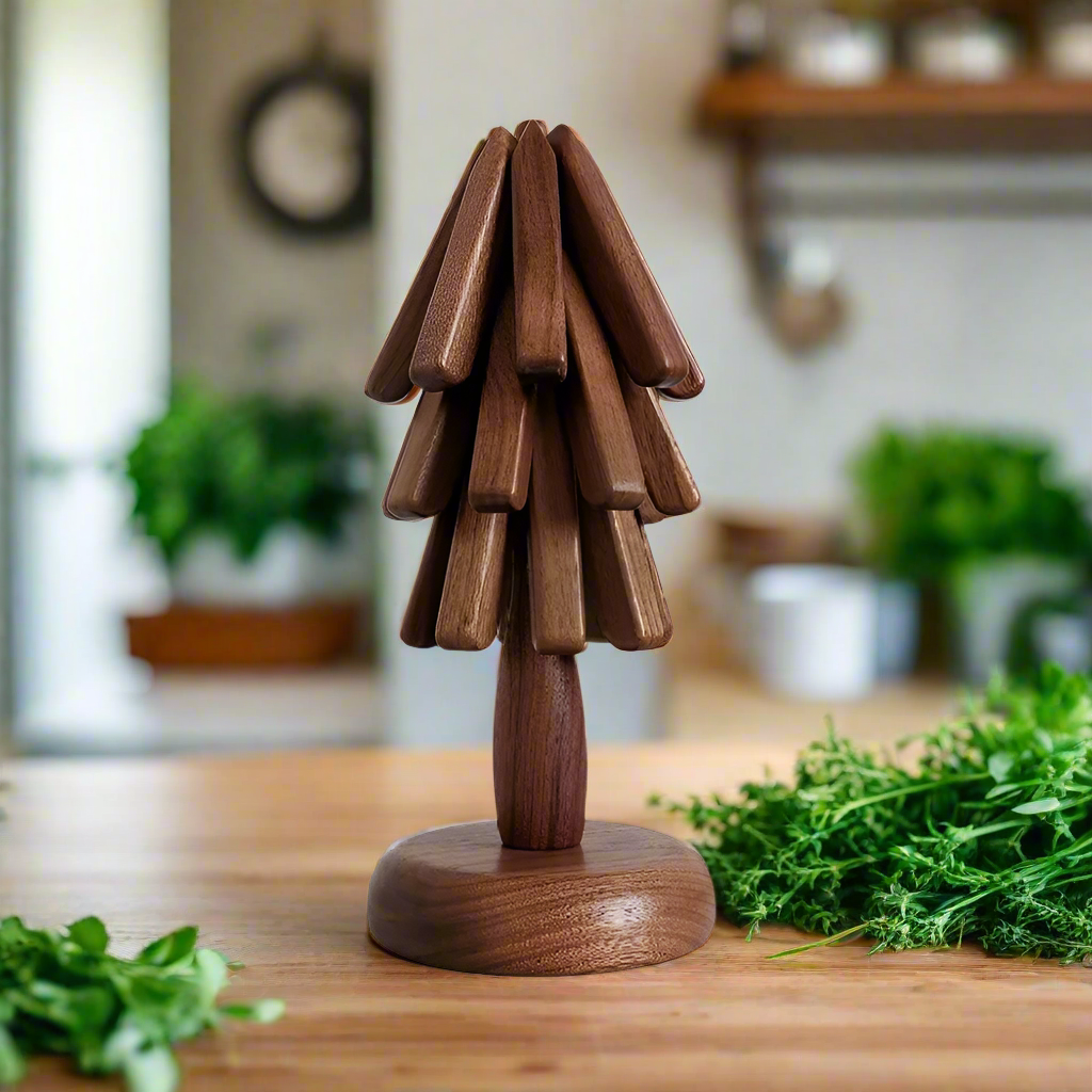 Wood Collapsible Hot Pad Trivet Tree – Terra Powders