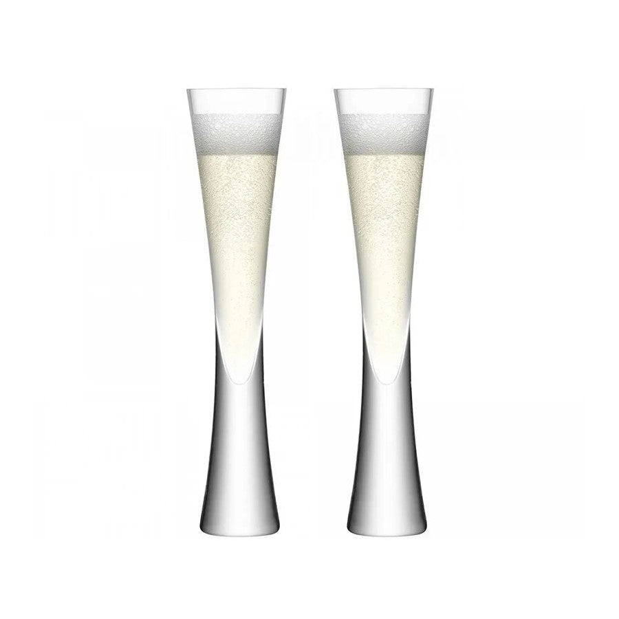 Sleek Modern Aspire Champagne Glasses Two Drinking Flutes