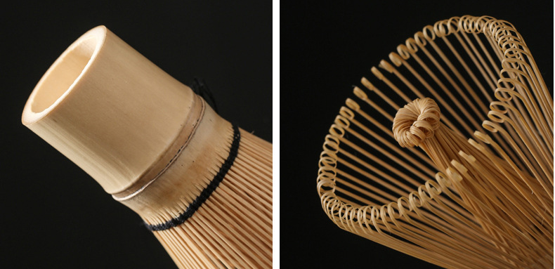 Bamboo Whisk Up Close For Frothing Matcha Tea