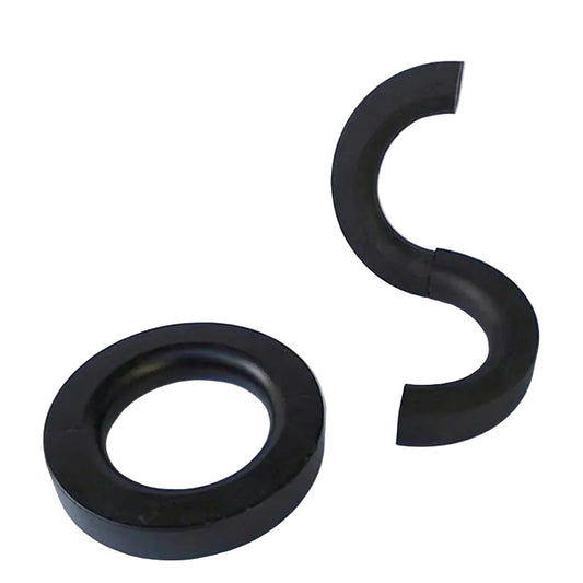 Wooden Curtain Holdback Magnetic Rings Set of 2 Black Color