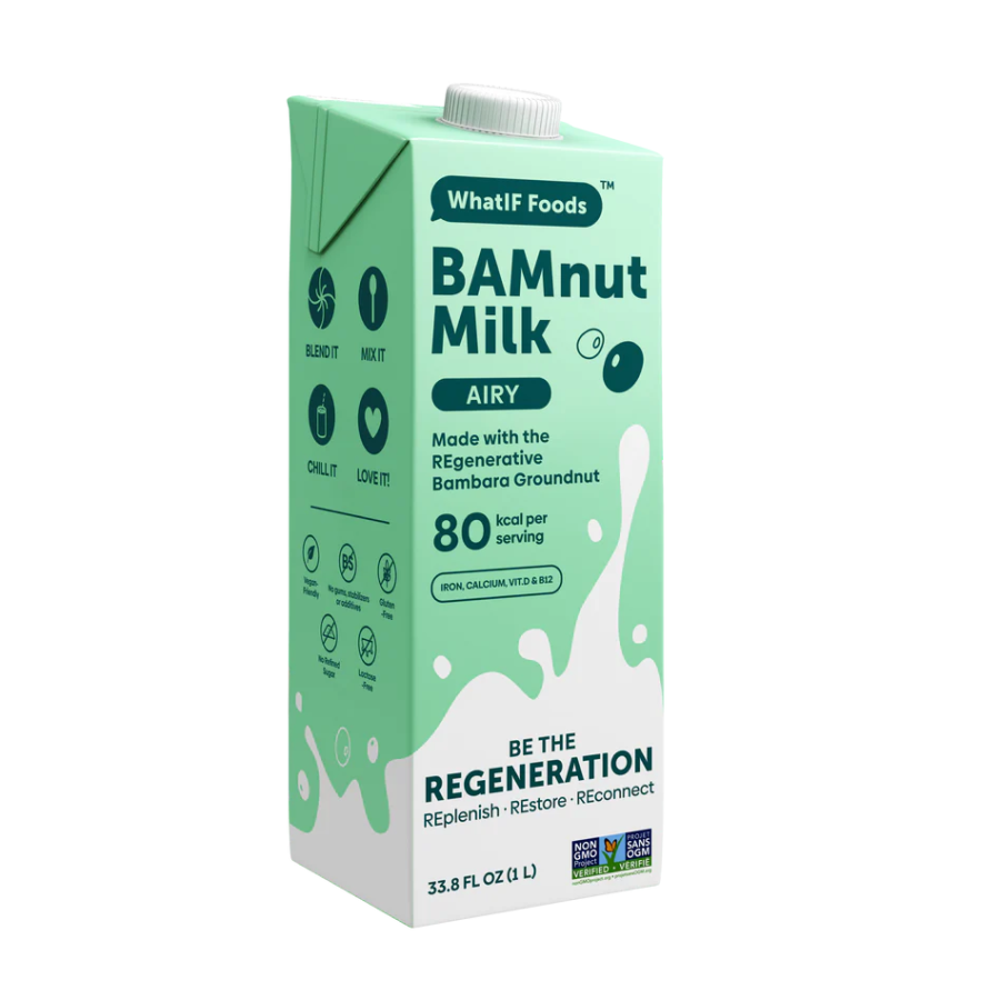 WhatIF Foods Non-GMO Bamnut Milk Airy 33.8oz