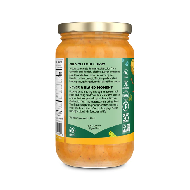 Classic Yellow Curry Cooking Sauce Yai's Thai Whole30 Approved Paleo Vegan Gluten Free