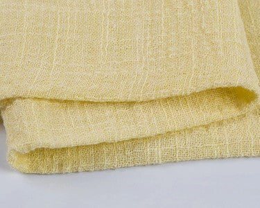 Yellow Color Cotton Rustic Style Gauze Cloth Napkin