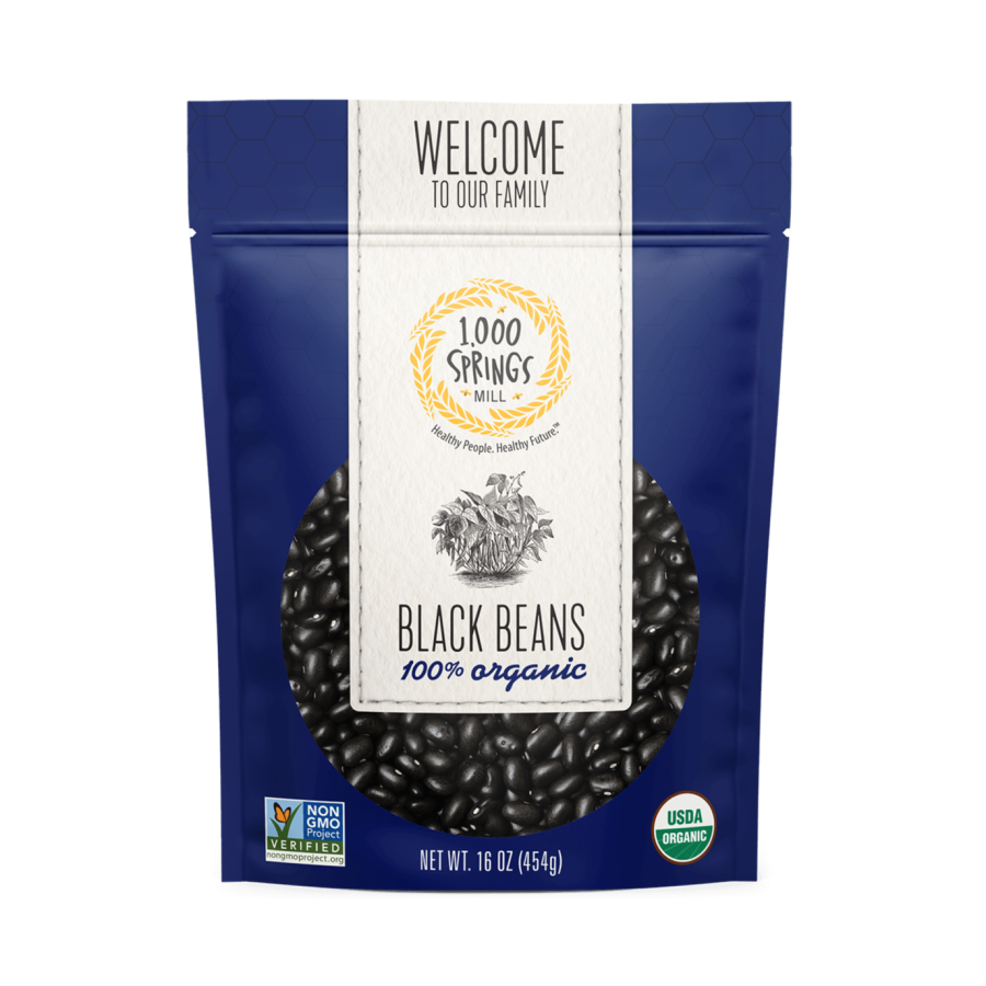 1000 Springs Mill Organic Black Beans 16oz