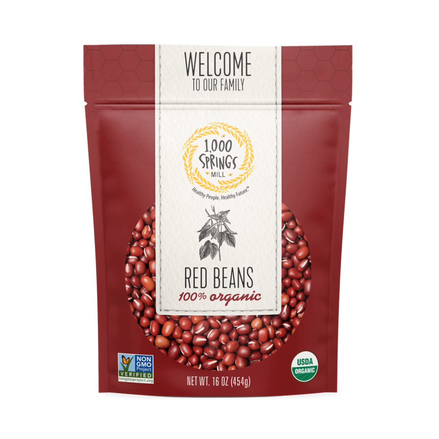 1000 Springs Mill Organic Red Beans 16oz