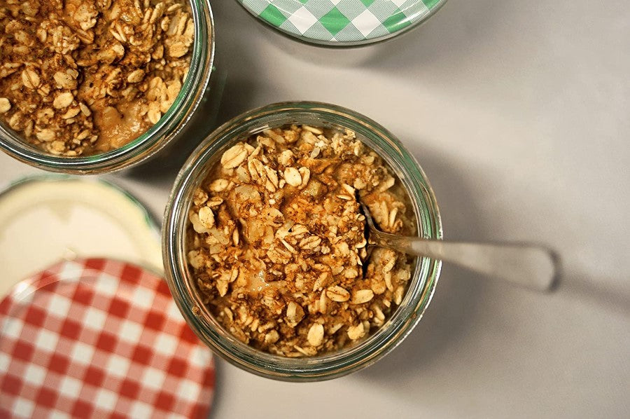Take Quick Oats in a Jar with Delightfully Tasty On the Go Snacks or Breakfasts made with Quick Oats