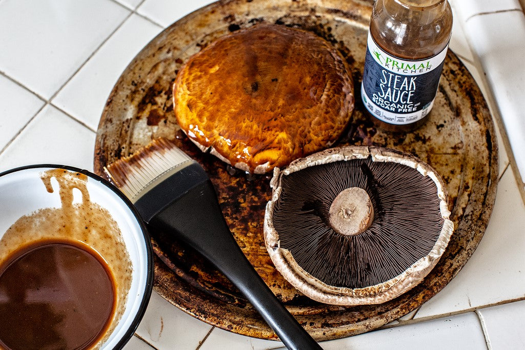 3 Ingredient Grilled Portobello Mushrooms Recipe Using Primal Kitchen Organic Steak Sauce