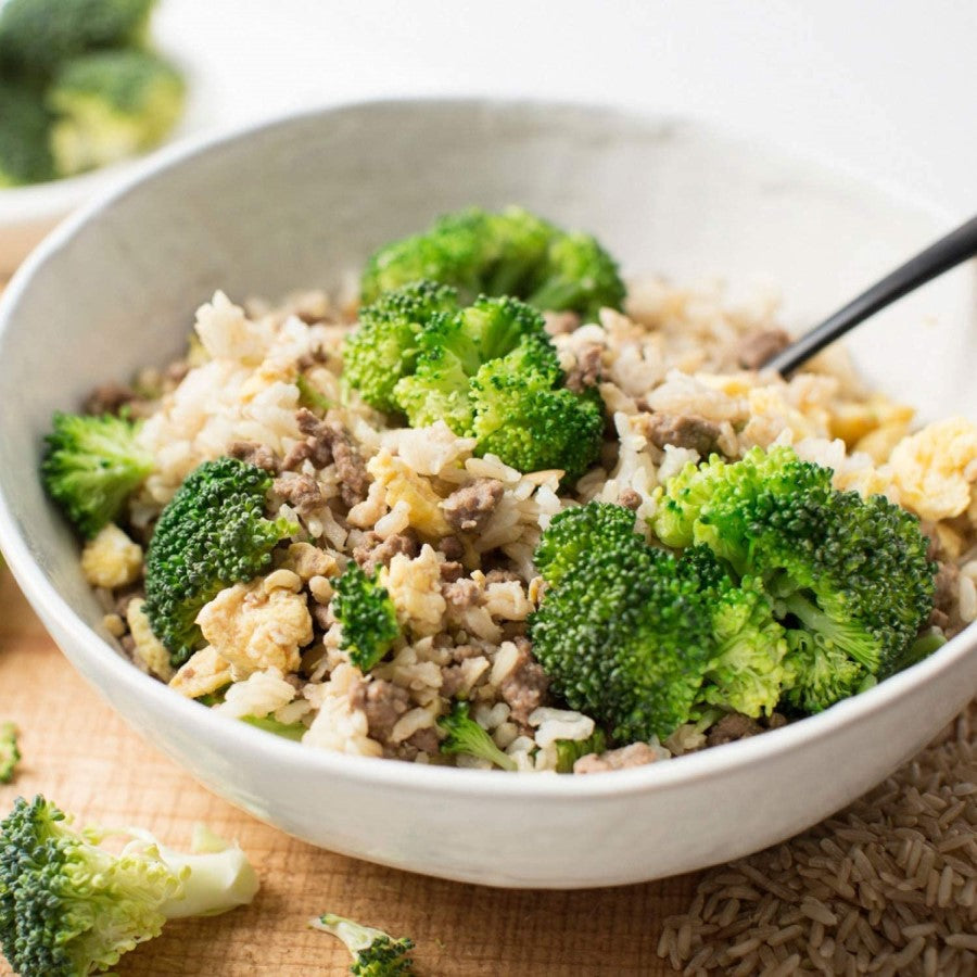 Organic Brown Rice And Broccoli Meal Made With Four Sisters 100% Whole Grain Gluten Free Rice
