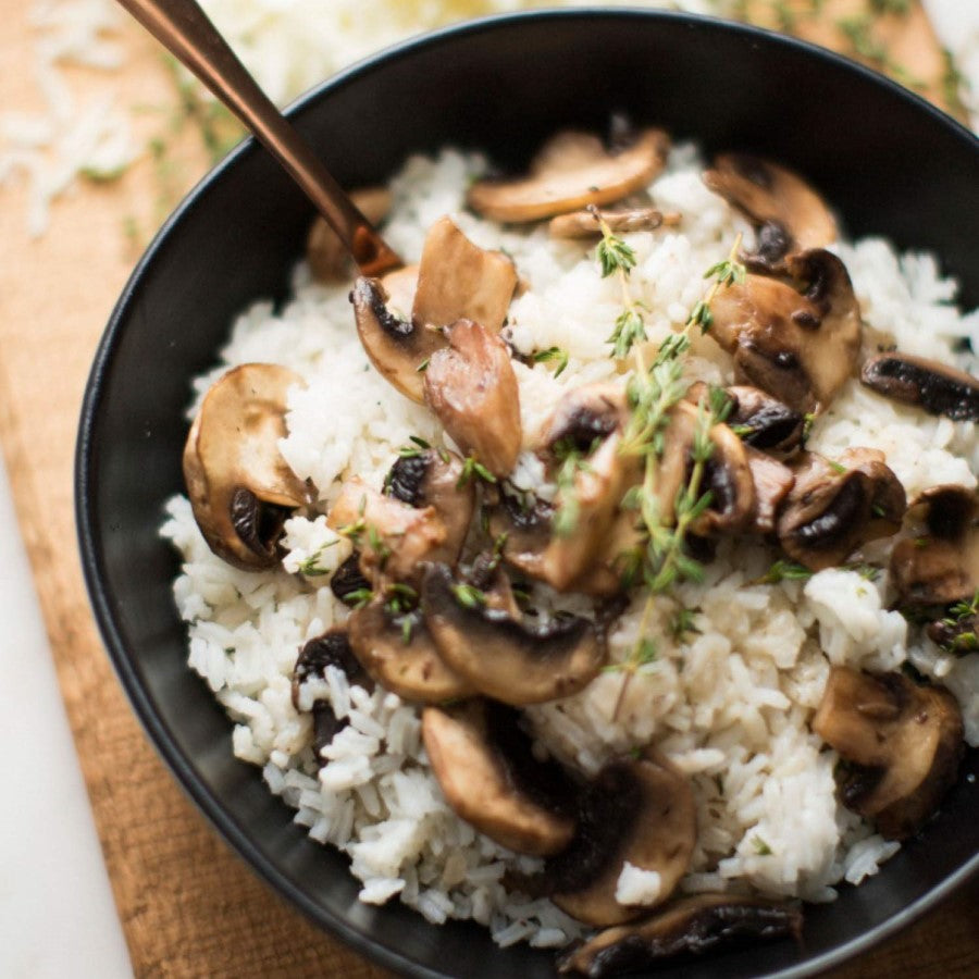 Organic White Rice And Mushroom Meal Made With Four Sisters Non-GMO Gluten Free Rice