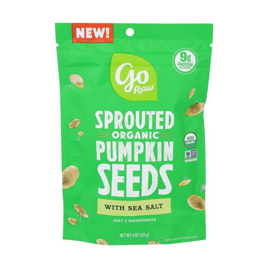 Go Raw Sprouted Organic Pumpkin Seeds With Sea Salt 4oz