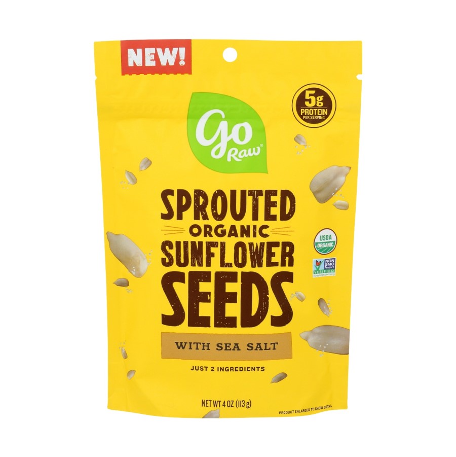 Go Raw Sprouted Organic Sunflower Seeds With Sea Salt 4oz