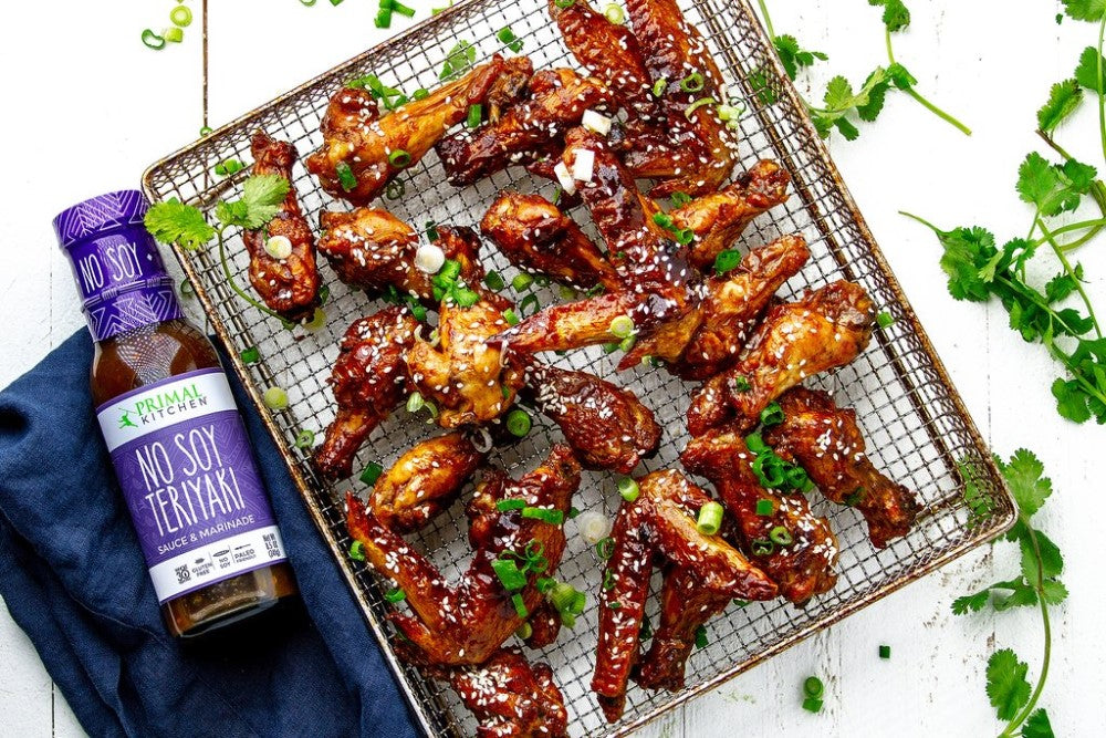 Air Fryer Recipe Teriyaki Chicken Wings And Drumsticks Made With Whole30 No Soy Teriyaki From Primal Kitchen