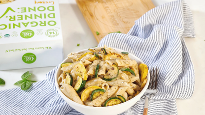 Yellow Summer Squash And Zucchini All Clean Food Creamy Garlic Pasta Gluten Free Vegan Dinner Meal