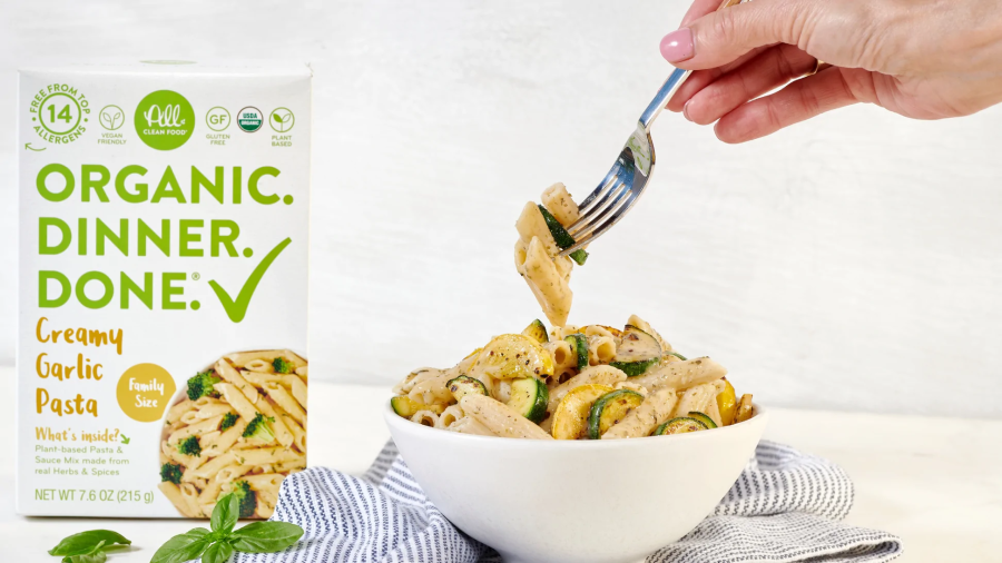 Eating Allergen Friendly Plant Based Organic Dinner Kit All Clean Food Creamy Garlic Pasta