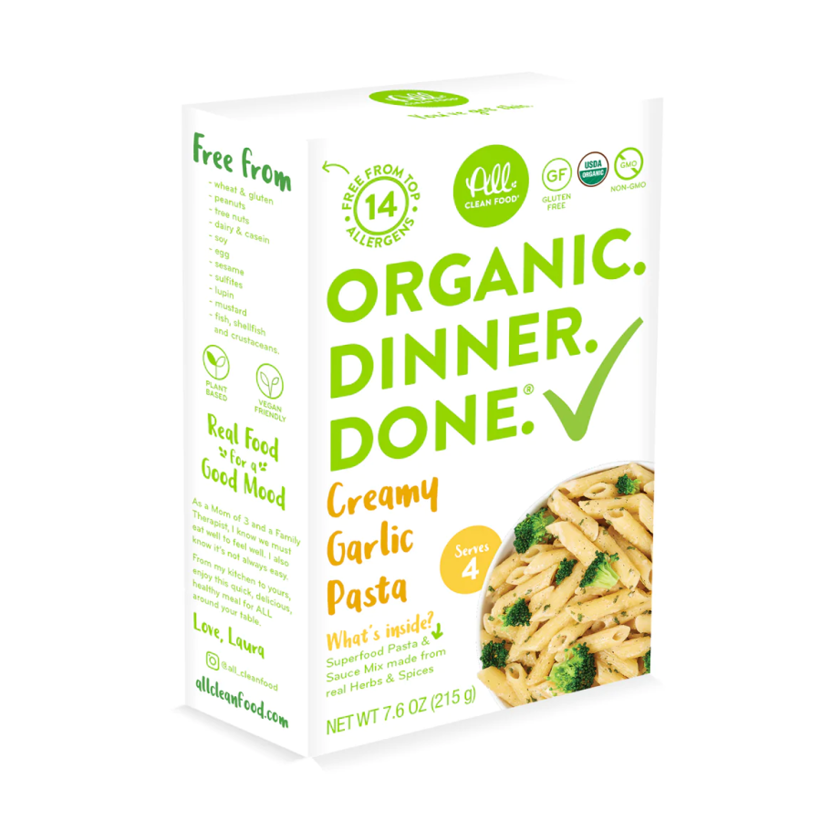 All Clean Food Organic Creamy Garlic Pasta 7.6oz