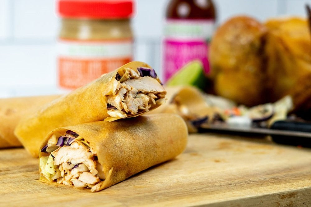 Healthy And Easy BBQ Chicken Wraps Using Keto Friendly NUCO Original Coconut Wraps And Primal Kitchen BBQ Sauce And Mayo Ingredients Available From Terra Powders Market