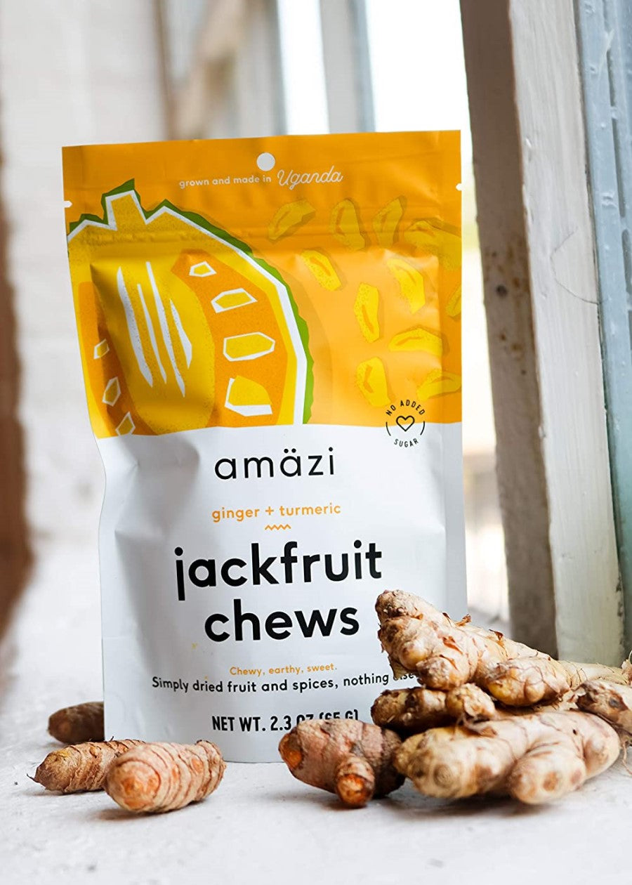 Ginger Turmeric Jackfruit Chews Amazi No Added Sugar Fruit Snack