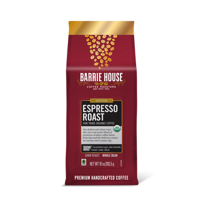 Barrie House Organic Coffee Espresso Roast Whole Bean 10oz