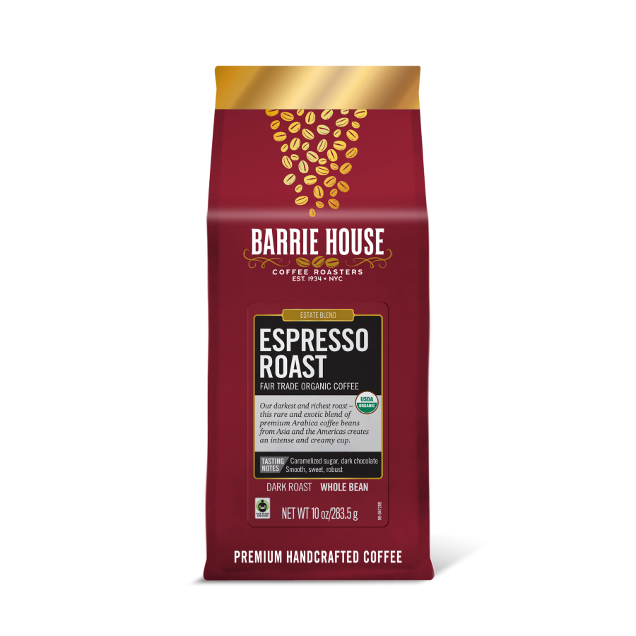 Barrie House Organic Coffee Espresso Roast Whole Bean 10oz