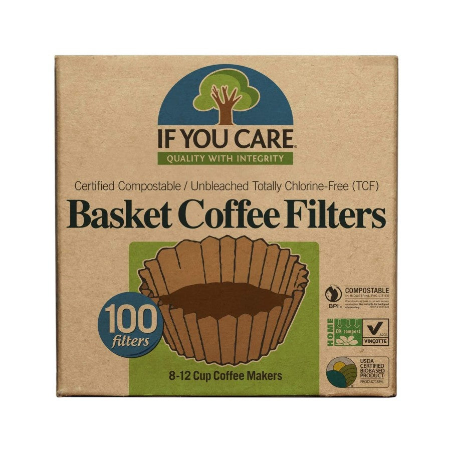 If You Care 8 Inch Basket Coffee Filters 100 Count