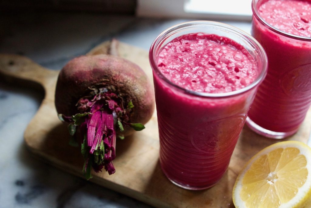 Bare Bones Smoothie Recipe Beet Ginger And Coconut Smoothie With Collagen Rich Classic Beef Bone Broth