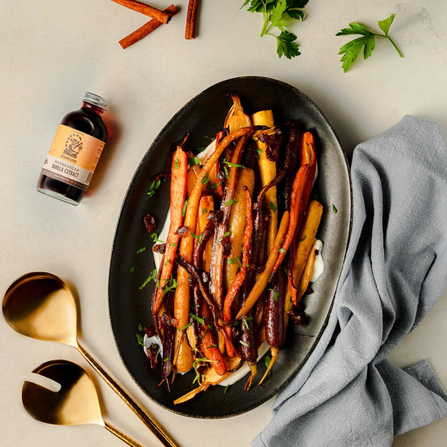 Roasted Vanilla Glazed Carrots Healthy Side Dish Recipe Using Beyond Good Vanilla Extract