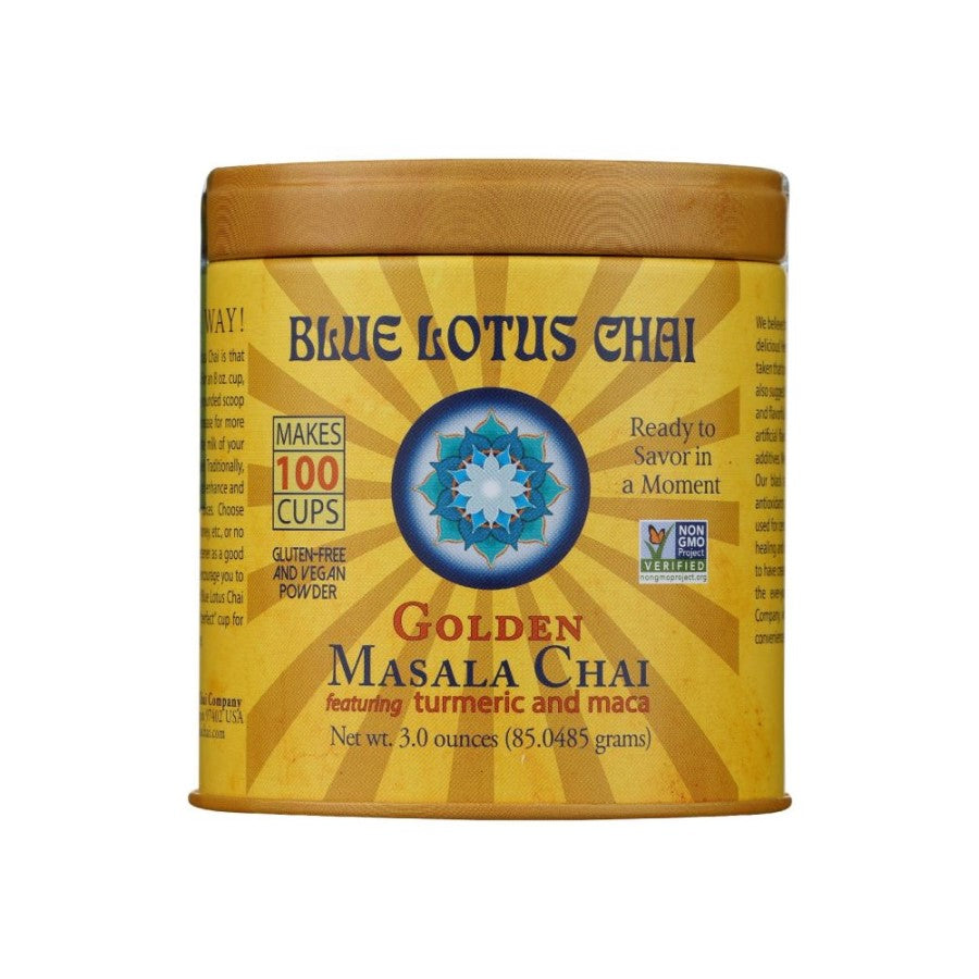 Blue Lotus Chai Non-GMO Golden Masala Chai Tea 3oz