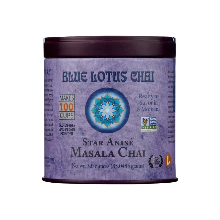 Blue Lotus Chai Non-GMO Star Anise Masala Chai Tea 3oz
