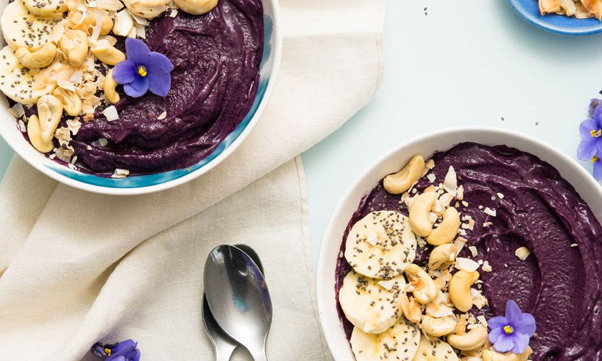 Blueberry Mango Smoothie Bowls Made With Woodstock Smooth Dry Roasted Almond Butter Unsalted