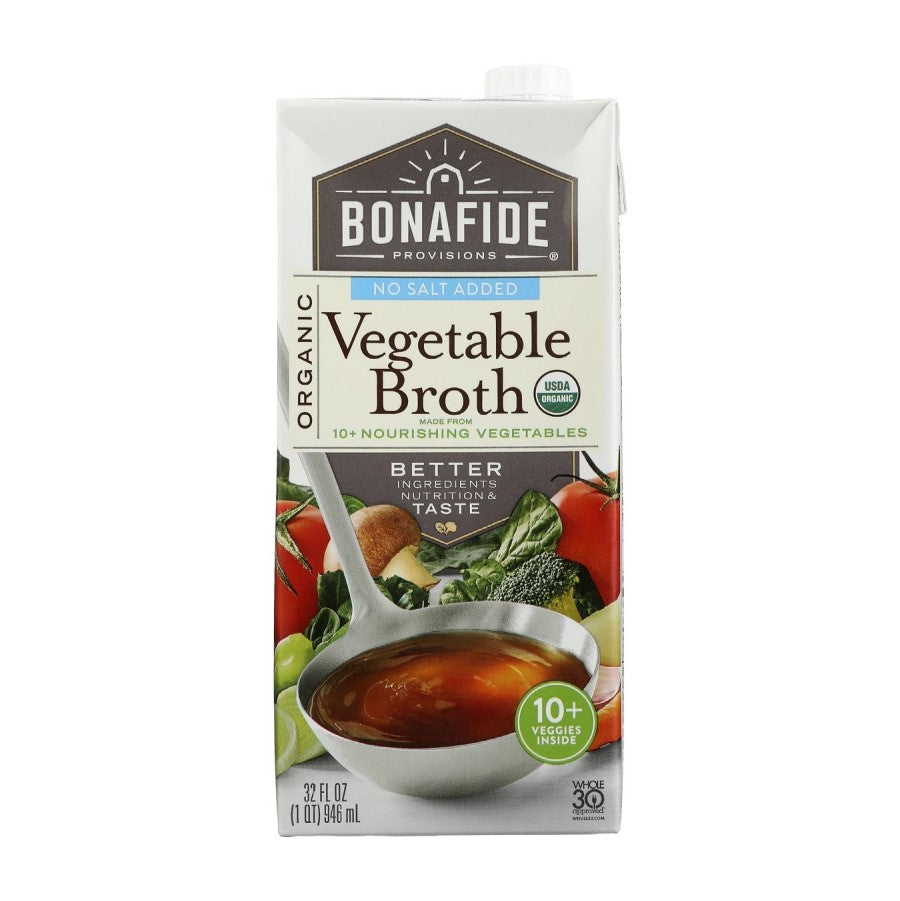 Bonafide Provisions Organic No Salt Added Vegetable Broth 32oz